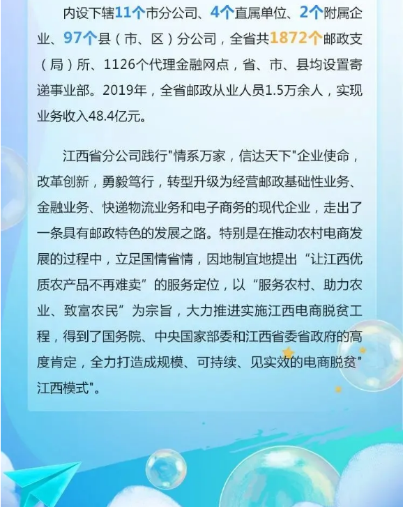 2020年中國郵政江西省分公司社會招聘啟動
