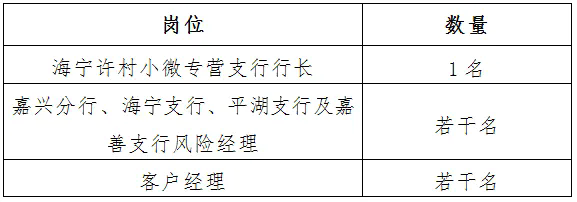 2025年湖州銀行嘉興分行招聘公告（7.17）